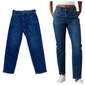 American Eagle Mom Jeans High Waisted Ankle Jeans Women’s Size 10 Blue